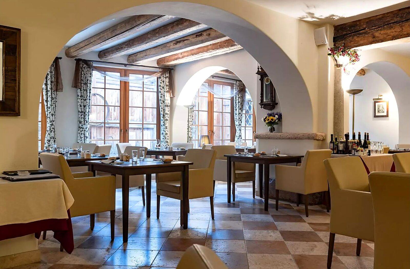 Sala del ristorante, Relais Vecchio Maso